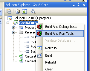 csUnit context menu in Visual Studio 2005